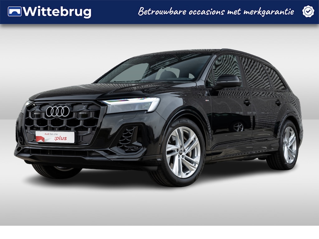 Audi Q7 55 TFSI e 394pk quattro S Line | Panoramadak | Trekhaak | Memory | Apple Carplay | Matrix | 20 Inch | Optiekzwart |