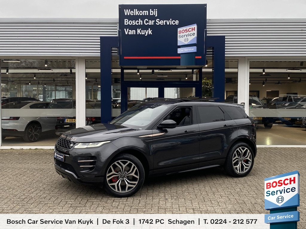 Land Rover Range Rover Evoque 1.5 P300e AWD Autobiography / Automaat / NL-Auto / 1e-Eigenaar / 93,6% SOH / Dealer-Onderhouden / Vol-Leder / Alcantara-Dakhemel / Open-Panodak / Stuur- en Stoelverwarming / Stoelkoeling voor / Meridian-Audio / Camera-Binnenspiegel / Elektr.-Stoelen met Geheugen / Matrix LED / Adaptieve Cruise-Control / Dodehoek-Detectie / PDC / Rondom-Camerazicht / Apple-Carplay & Android-Auto / Elektr.-Achterklep / Keyless / DAB / Navi / 20'' LMV / ENZ.