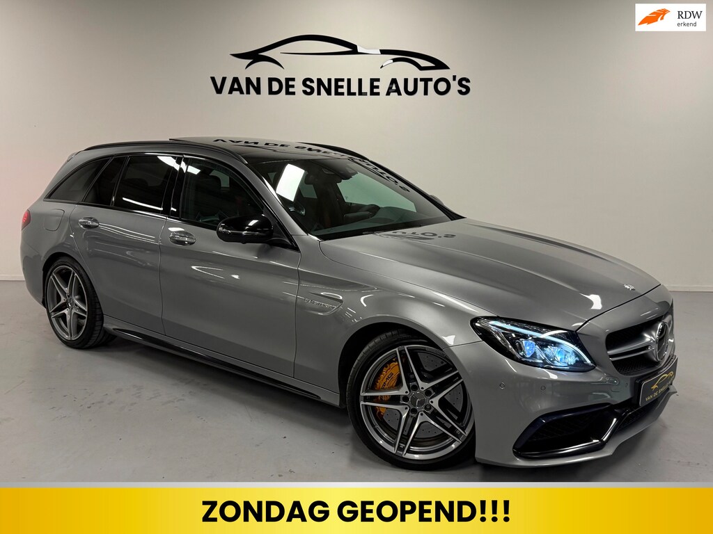 Mercedes-Benz C-klasse C63 S Estate AMG KERAMISCH/SCHAALSTOELEN/PANO/HUD/KEYLESS/360CAMERA/DEALERONDERHOUDEN