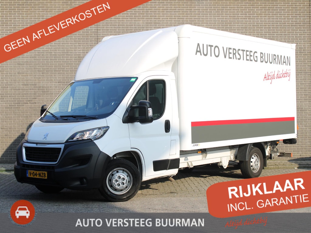 Peugeot Boxer 2.2 BlueHDi 140 L3H2 3.5t Bakwagen met laadklep, Navigatie, Achteruitrijcamera, Elektr. Ramen, CruiseControl, Airco