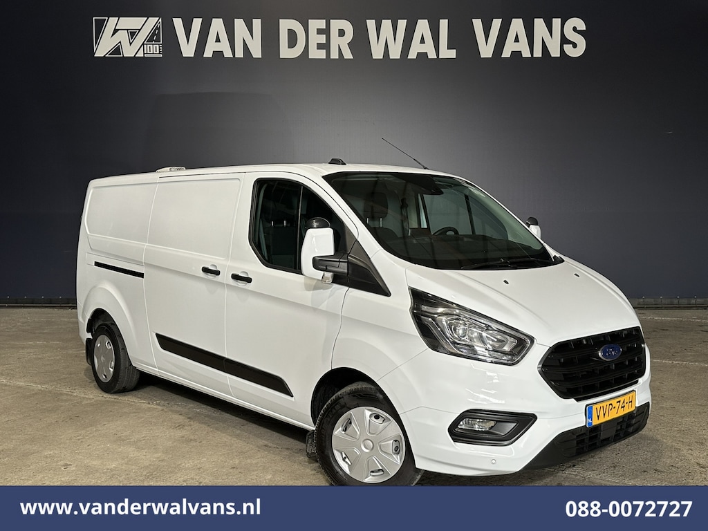 Ford Transit Custom 2.0 TDCI 130pk L2H1 Euro6 Airco | Camera | 2800kg Trekhaak | LED | Android Auto Cruisecontrol, Verwarmde voorruit, Stoelverwarming, Parkeersensoren, Bijrijdersbank