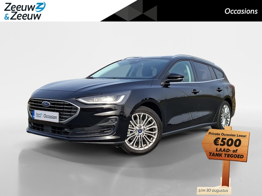 Ford Focus Wagon 1.0 EcoBoost Hybrid Titanium 155PK Automaat | NL-Auto | Adaptieve Cruise Control | Winter Pack | BLIS | Privacy Glass | Camera | Apple Carplay&Android Auto | 17" Lichtmetaal |