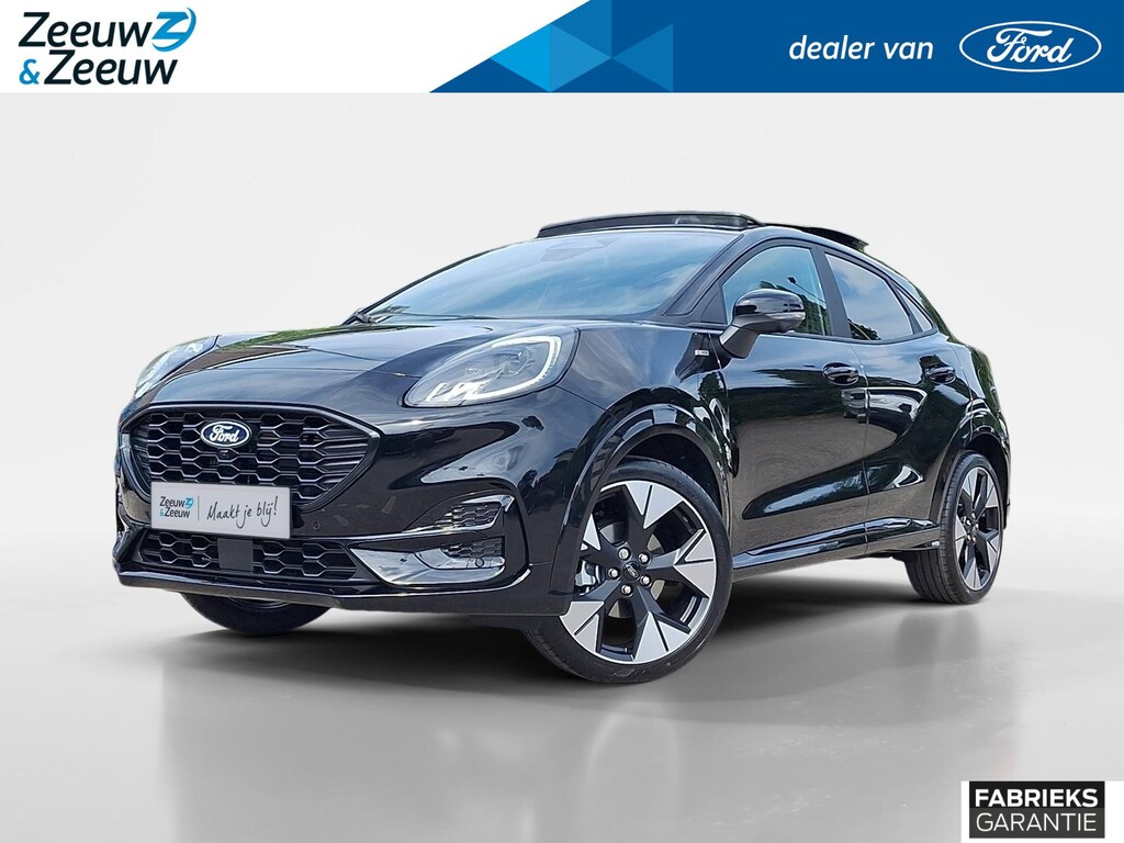 Ford Puma 1.0 EcoBoost Hybrid ST-Line X | !gratis automaat! | 0,99% Ford Options |Winterpack | Driver Assistancepack | 19" Lichtmetaal | Panoramadak | Matrix Ledkoplampen | 360Camera | Adaptive Cruisecontrol | El. Achterklep | B&O Audio | Nieuw te bestellen! |