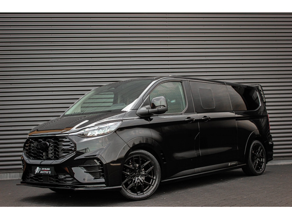 Ford Transit Custom 320 2.0 TDCI L2H1 MS-RT DC AWD DUBBEL CABINE BPM VRIJ / KUIPSTOELEN / DIRECT RIJDEN / NAVIGATIE / FULL BLACK