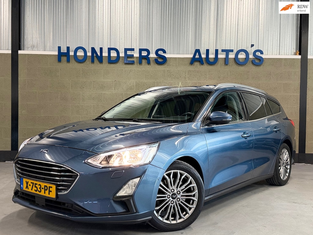 Ford Focus Wagon 1.0 EcoBoost Titanium Business | TREKHAAK I CAMERA I WINTER-PACK I ADAPT.CRUISE I CARPLAY I KEY-LESS I BLUE METAL