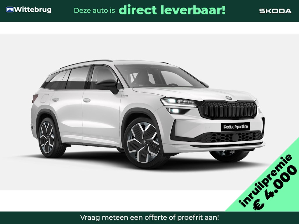 Skoda Kodiaq 1.5 TSI PHEV Sportline Business / Trekhaak / Panoramadak / Comfort Pakket / Light & View Pakket / 20" lichtmetalen velgen Rila aero / €4000 inruilpremie