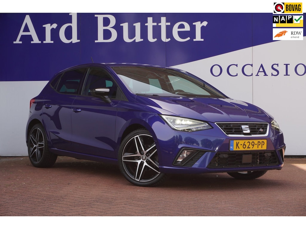 SEAT Ibiza 1.0 TSI 116PK FR Business Intense Plus+Leder+Vitrual+Navigatie+camera+stoel-verw+18"lmv = AUTOMAAT= SUPER !!