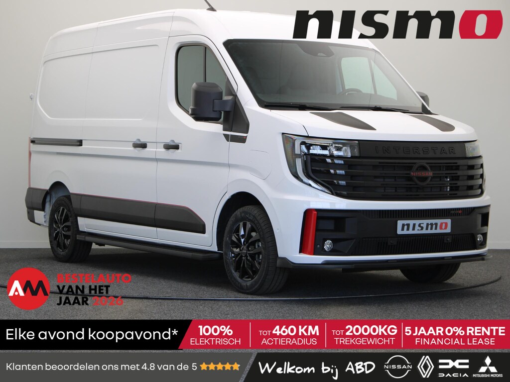 Nissan Interstar Interstar-e Nismo + | Alleen Bij ABD! | 0% Rente | 5 Jaar Garantie | Nissan Motorsport | 2000KG Trekgewicht | Tot 460Km Actieradius | Laadruimtepakket |