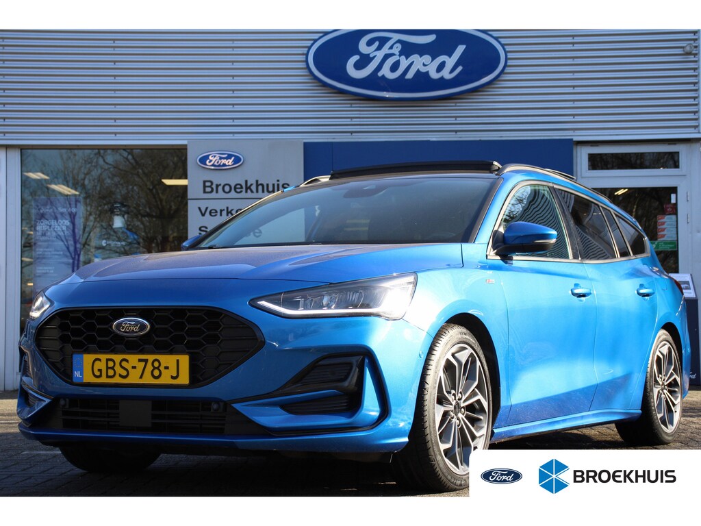 Ford Focus Wagon 1.0EB Hybrid ST Line X | NL-AUTO! | DEALER OH! | PANORAMADAK | DODE HOEK | ADAPTIVE CRUISE | CAMERA | LED | PRACHTIGE STAAT!