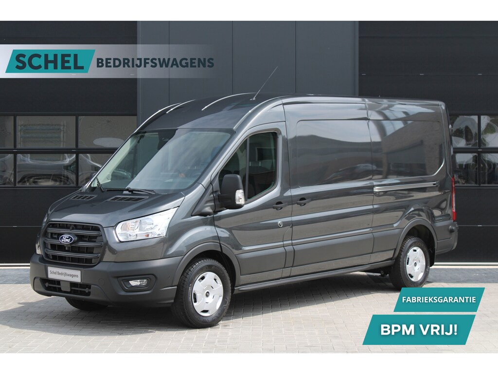 Ford Transit 350 2.0 TDCI L3H2 Trend 130pk - Facelift - 2x Schuifdeur - 360 Camera - Trekhaak - ACC - Stoel & Stoelverwarming - Blind Spot - Navi - 270gr deuren - Rijklaar