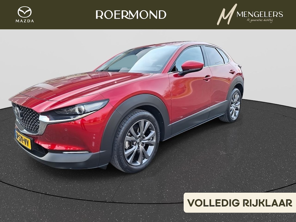 Mazda CX-30 2.0 e-SkyActiv-X 186 PK M Hybrid Luxury | NL-Auto | Automaat | Navigatie | Camera | Adaptieve Cruise Control | Lederen Bekleding | Stuurwiel en Stoel Verwarming