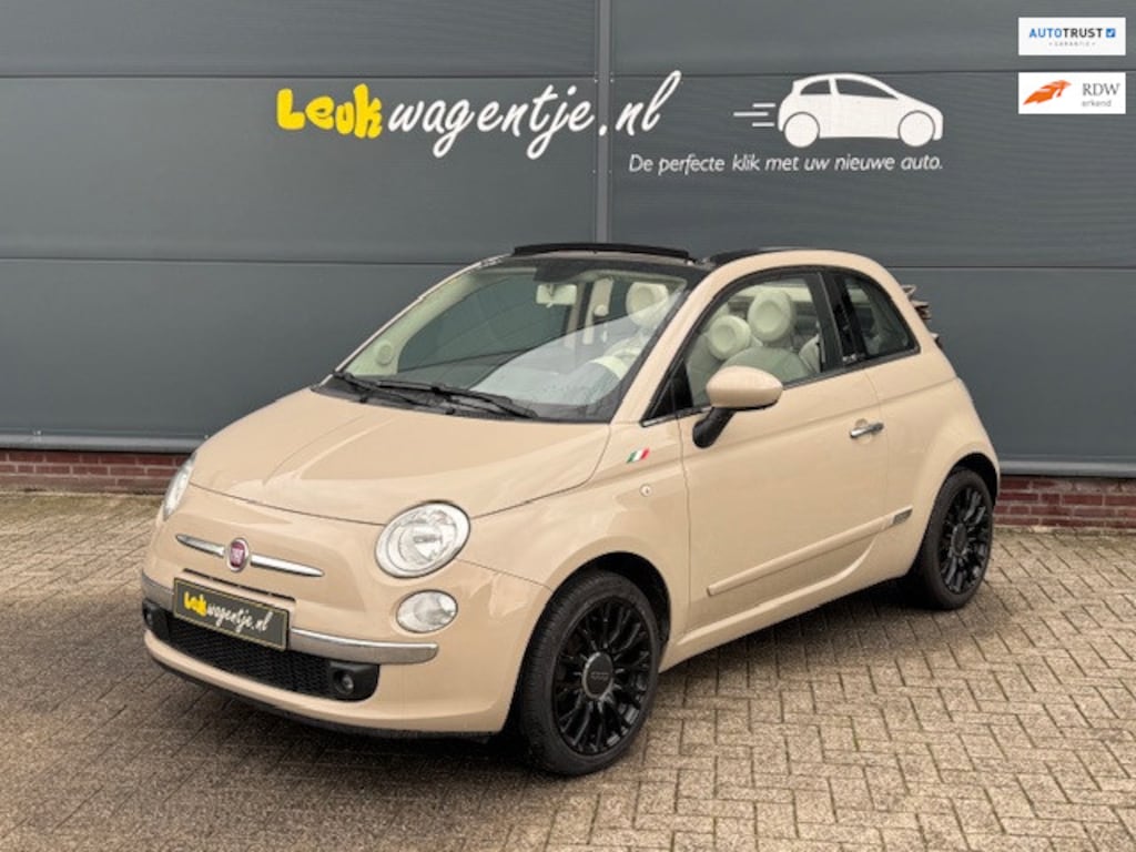 Fiat 500C 1.2 Lounge Cabrio *cappuccino *velgen nieuwstaat