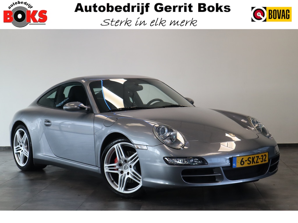 Porsche 911 3.8 Carrera 4S 355PK Navigatie 19LMV Volleder interieur met memorie Bose Installatie.