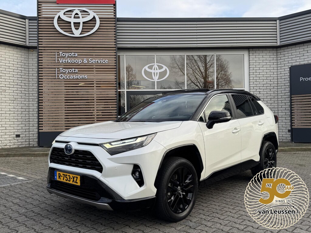 Toyota RAV4 2.5 HYBRID AWD BI-TONE PANO-DAK STOELVERW BLIND-SPOT 360° CAMERA PARK-SENSOREN APPLE/ANDROID EL-ACHTERKLEP