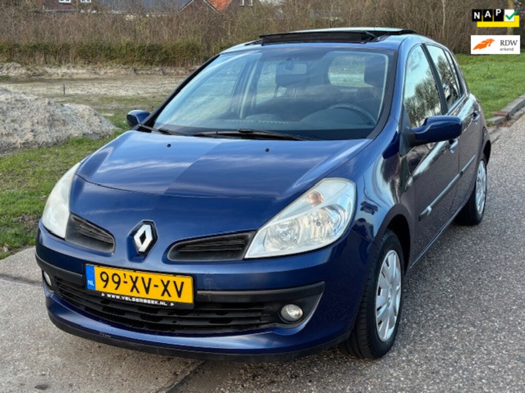 Renault Clio 1.2 TCE Dynamique 5-Drs Airco Electric pakket Audio/CD El. bediend panoramadak Cruisecontrol dealeronderhoud Nw Apk!