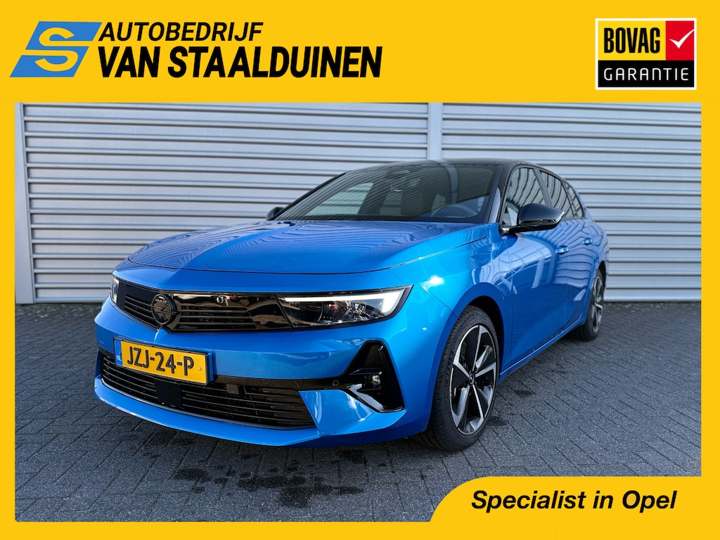 Opel Astra Sports Tourer 1.6 Turbo GS Line Plug-in-Hybrid! | Parkeercamera 360 | Parkeersensoren voor en achter | Trekhaak | Verwarmbaar stuur | Verwarmbaar Stoelen | Metallic lak Vertigo Blue | Apple carplay/Android Auto | Extra getint glas
