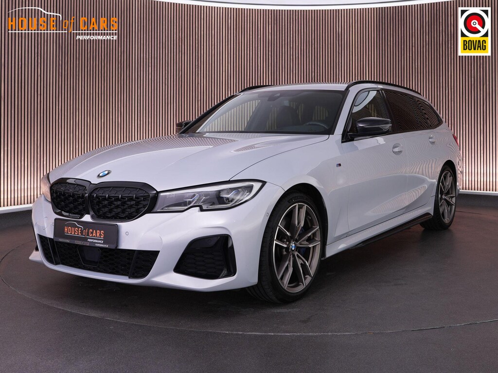 BMW 3-Serie M340i xDrive Touring 374pk High Executive |Hockenheim Silver|M-sport stoelen|Laser LED|HUD|Apple Carplay|parkeercamera|stoelverwarming|ACC|19" lichtmetalen velgen|