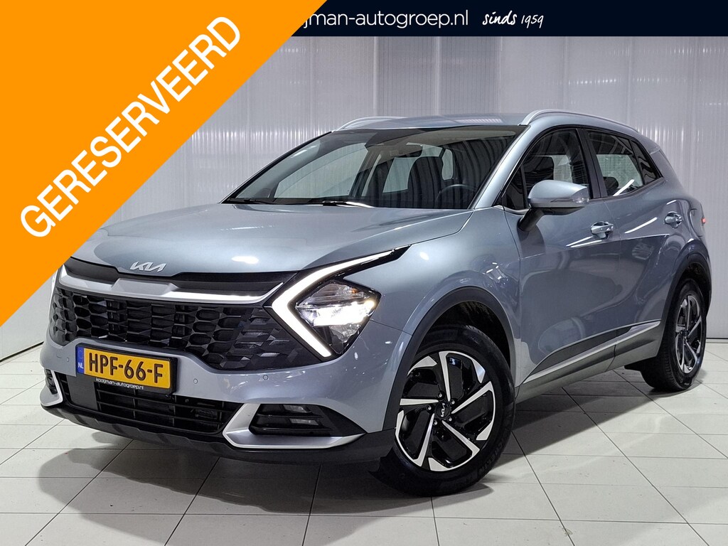 Kia Sportage 1.6 T-GDi Hybrid DynamicLine Navigatie, Apple CarPlay/Android Auto, parkeersensoren v&a, Nederlandse auto & boekjes compleet! BTW-auto