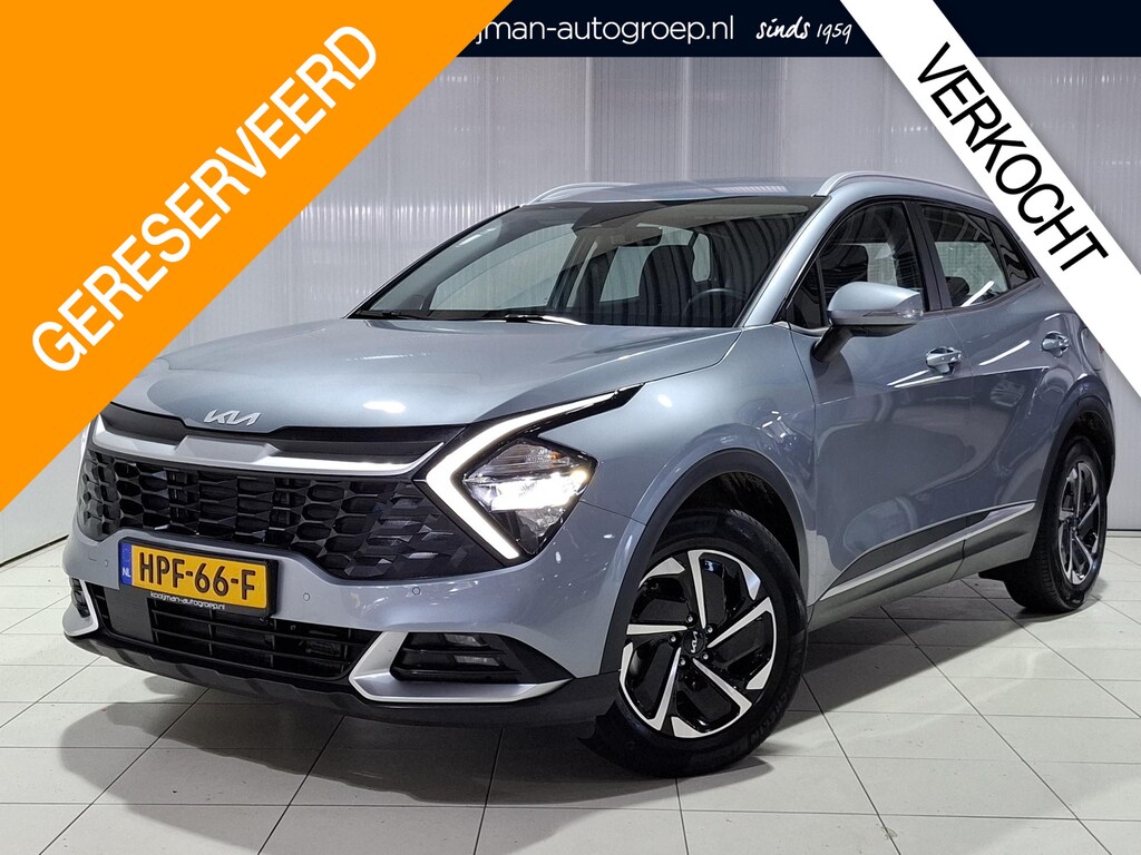 Kia Sportage 1.6 T-GDi Hybrid DynamicLine Navigatie, Apple CarPlay/Android Auto, parkeersensoren v&a, Nederlandse auto & boekjes compleet! BTW-auto