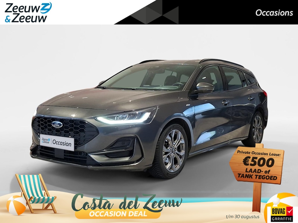 Ford Focus Wagon 1.0 EcoBoost Hybrid ST-Line 125pk automaat | 1500 kg Aanhanggewicht | Navigatie | Cruise control | All season banden