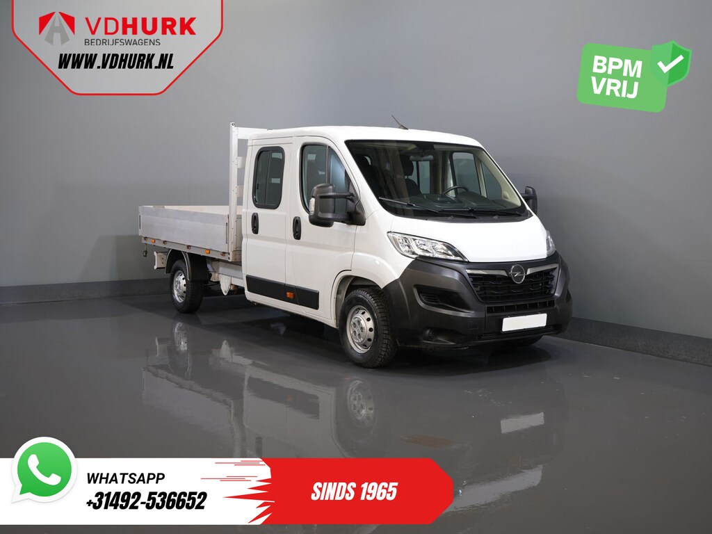 Opel Movano 2.2 140 pk DC Dubbel Cabine Open Laadbak/ 7 Pers./ 2.5t Trekverm./ Cruise/ Airco/ 288x215x35/ Pick up