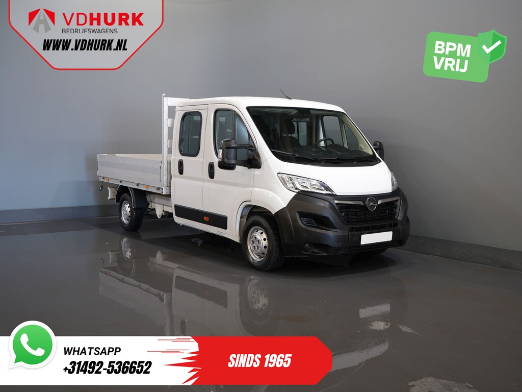 Opel Movano 2.2 140 pk DC Dubbel Cabine Open Laadbak/ 7 Pers./ 2.5t Trekverm./ Cruise/ Airco/ 288x215x35/ Pick up