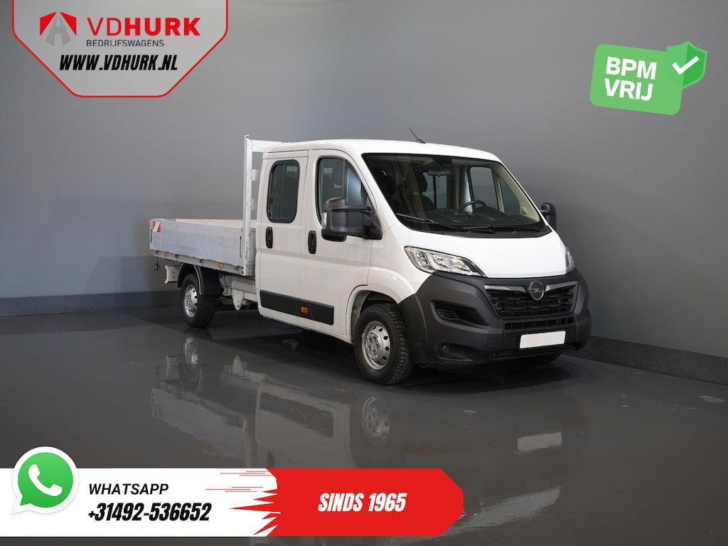 Opel Movano 2.2 140 pk DC Dubbel Cabine Open Laadbak/ 7 Pers./ 2.5t Trekverm./ Cruise/ Airco/ 288x215x35/ Pick up