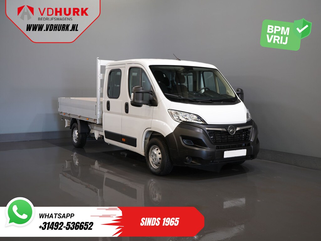 Opel Movano 2.2 140 pk DC Dubbel Cabine Open Laadbak/ 7 Pers./ 2.5t Trekverm./ Cruise/ Airco/ 288x215x35/ Pick up