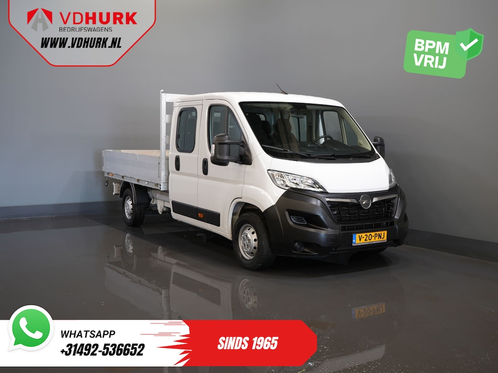 Opel Movano 2.2 140 pk DC Dubbel Cabine Open Laadbak/ 7 Pers./ 2.5t Trekverm./ Cruise/ Airco/ 288x215x35/ Pick up