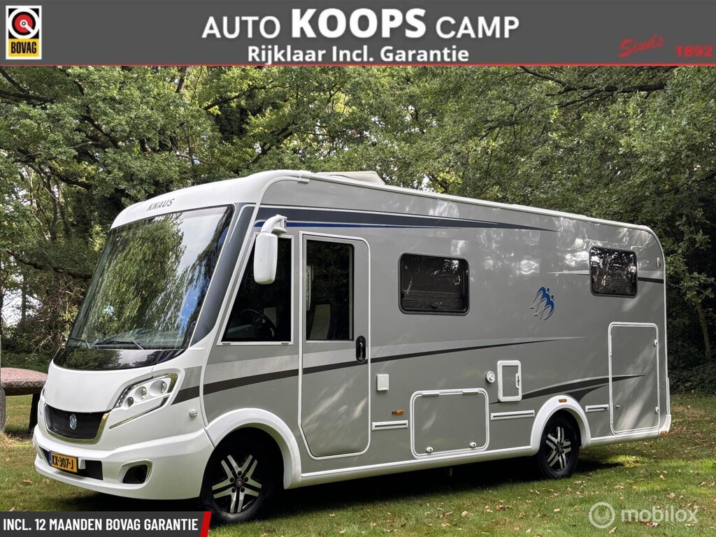 Knaus 650 MEG Sky plus Fiat 2.3 150Pk Automaat | Enkele-bedden | Hef-bed | Dak-airco |Douche/wc | XXL Garage | Schotel-TV|TOPSTAAT