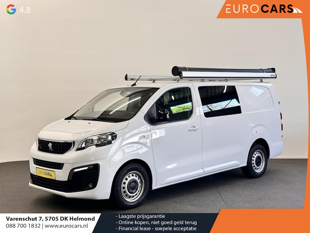 Peugeot Expert 2.0HDI 145PK Long Asphalt Dubbele Cabine Airco Cruise Control Navi Trekhaak Imperiaal Carplay 6 Persoons Trekhaak