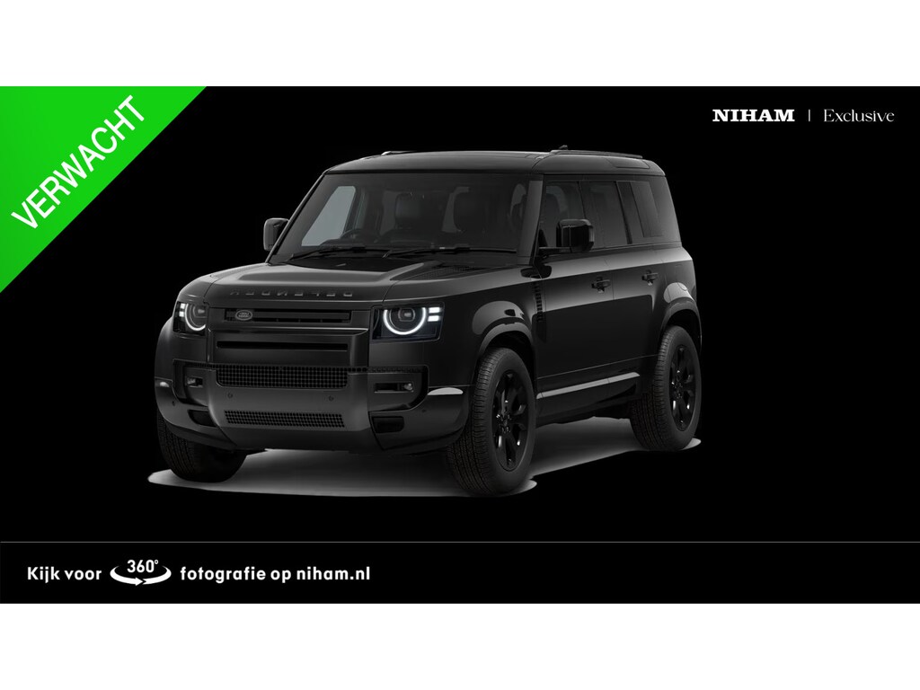 Land Rover Defender 110 2.0 P300e 110 X-Dynamic SE SANTORINI BLACK|PANO DAK|TREKHAAK|20"LM VELGEN|COLD CLIMATE PACK|STOELVERWARMING| VERWACHT 08-2026