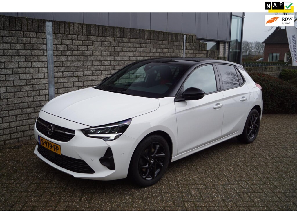 Opel Corsa 1.2 GS Line 102PK 5Deurs Half Leder/Stof Sportst Navi Camera Apple Carplay Airco Cruise 2x PDC LED Kopl LMV ENZ NL Auto