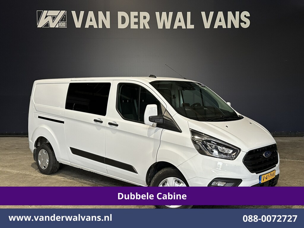 Ford Transit Custom 2.0 TDCI 130pk L2H1 Dubbele Cabine Euro6 Airco | 6-Zits | Xenon | Camera | Navigatie | Apple Carplay | LED Android Auto, Cruisecontrol, Stoelverwarming, Verwarmde voorruit, Parkeersensoren