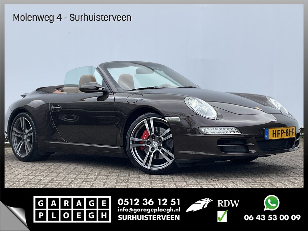 Porsche 911 Cabrio 3.8 355pk Carrera 4S H6 Cruise Carplay Voll.onderhoud!