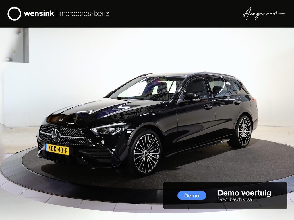 Mercedes-Benz C-klasse Estate 300e Business Solution AMG | Panoramaschuifdak | Trekhaak | Nightpakket | Burmester | Stoelverwarming | Dodehoekassistent |