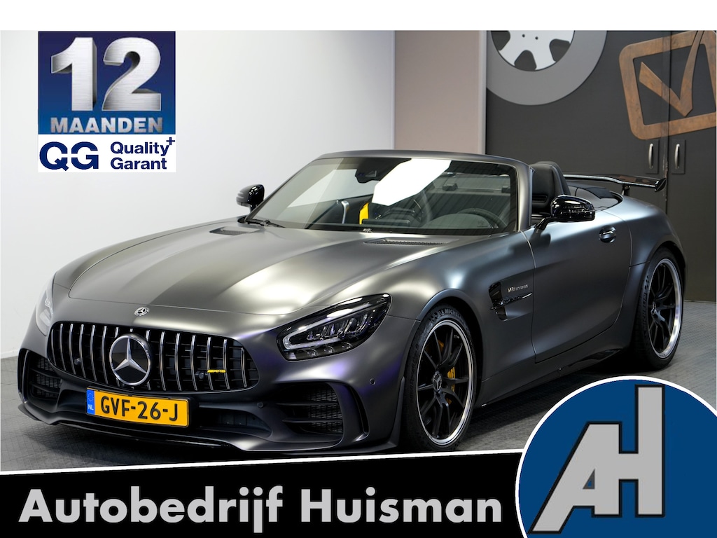 Mercedes-Benz AMG-GT R Roadster 430kW/585pk DKG7 1/750 VOL XPELL! DISTRONIC PLUS + VIRTUAL COCKPIT + BURMESTER 3D SOUND + 360 CAMERA + BLIS + STOELVERWARMING + AIRSCARF + MBUX NAVIGATIE + ACHTERASBESTURING + HOMELINK + PARKSENSOREN + 19"/20" LM-VELGEN!