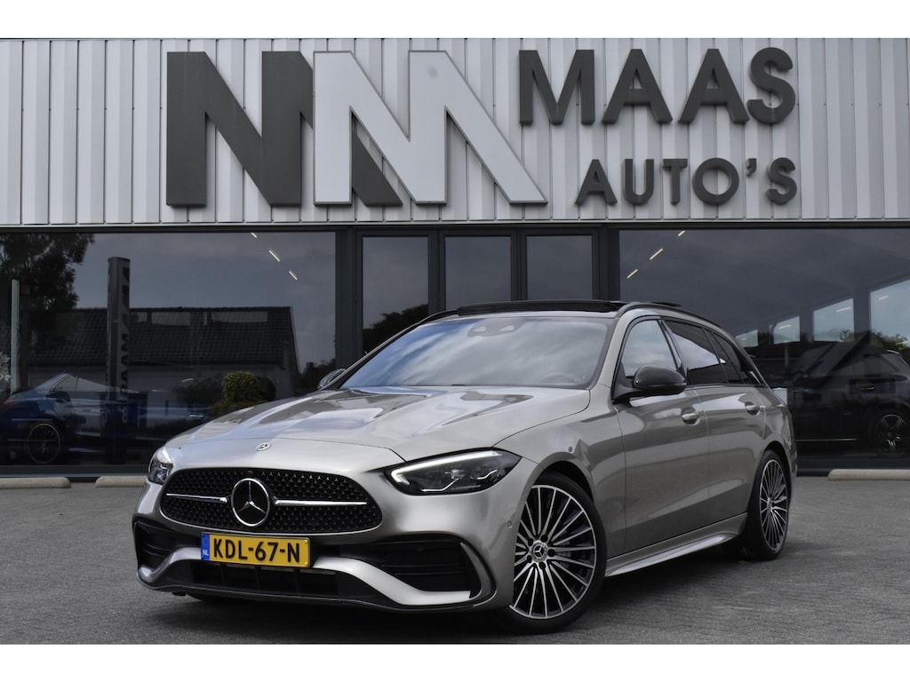 Mercedes-Benz C-klasse Estate 200 AMG Line PANO 19inch memory BTW