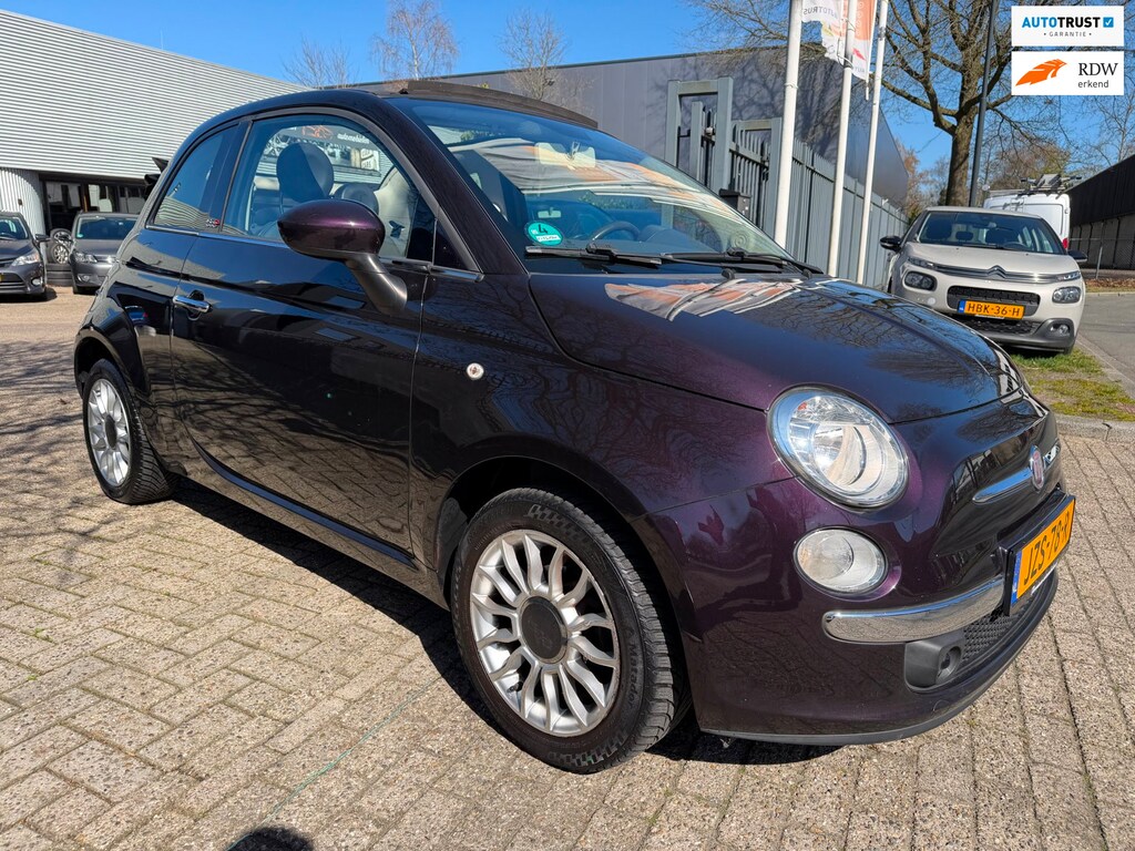 Fiat 500C 1.2 Lounge automaat cabriolet, 1e eigenaar 89.000 km 1.2 4 cilinder nwe apk, chrome pakket, airco, elec pakket