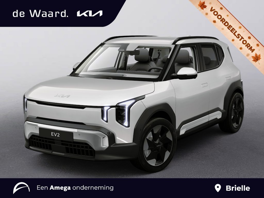 Kia EV2 Plus 42.2kWh 147pk | DE WAARD VOORRAADACTIE* | 4-ZITS | STOEL- EN STUURWIELVERWARMING | CLIMA | ADAPTIVE CRUISE | 18" LM-VELGEN | EXTRA GETINTE RAMEN | LED |