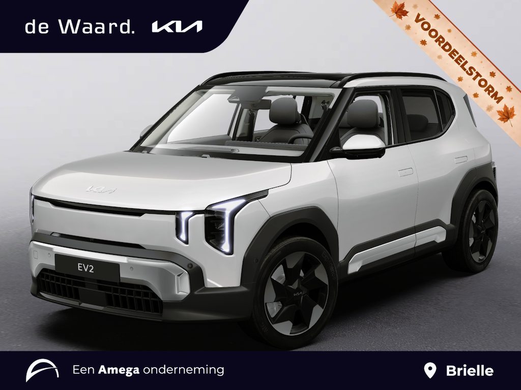 Kia EV2 Plus Advanced 42.2kWh 147pk | DE WAARD VOORRAADACTIE* | 4-ZITS | SCHUIF/KANTELDAK | ELEKTRISCH VERSTELBARE BESTUURDERSSTOEL | HARMON KARDON AUDIO | 18'' LM-VELGEN | LED | EXTRA GETINTE RAMEN | STOEL- + STUURWIELVERW. |