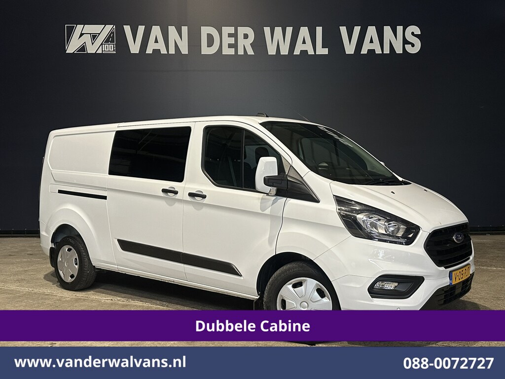 Ford Transit Custom 2.0 TDCI 130pk L2H1 Dubbele Cabine Euro6 Airco | 6-Zits | LED | Cruisecontrol | Trekhaak Parkeersensoren, Verwarmde voorruit