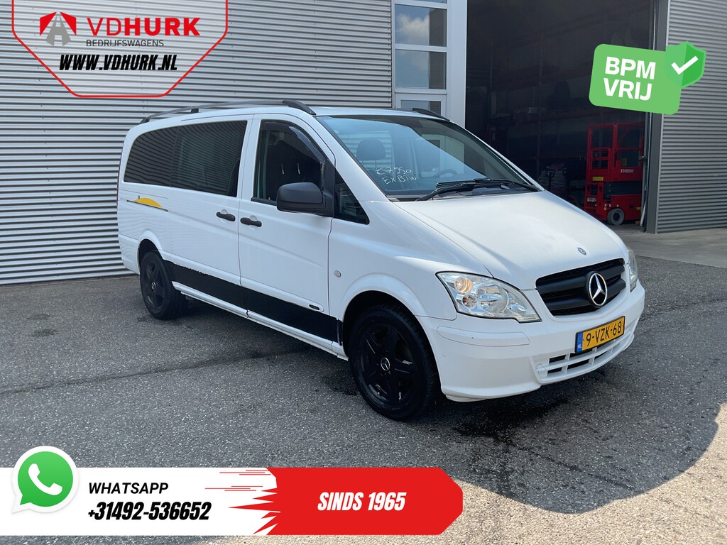 Mercedes-Benz Vito 113 CDI L3 DC Dubbel Cabine EXPORT Carplay/ Airco/ Camera/ 17” LMV/ PDC/ Trekhaak
