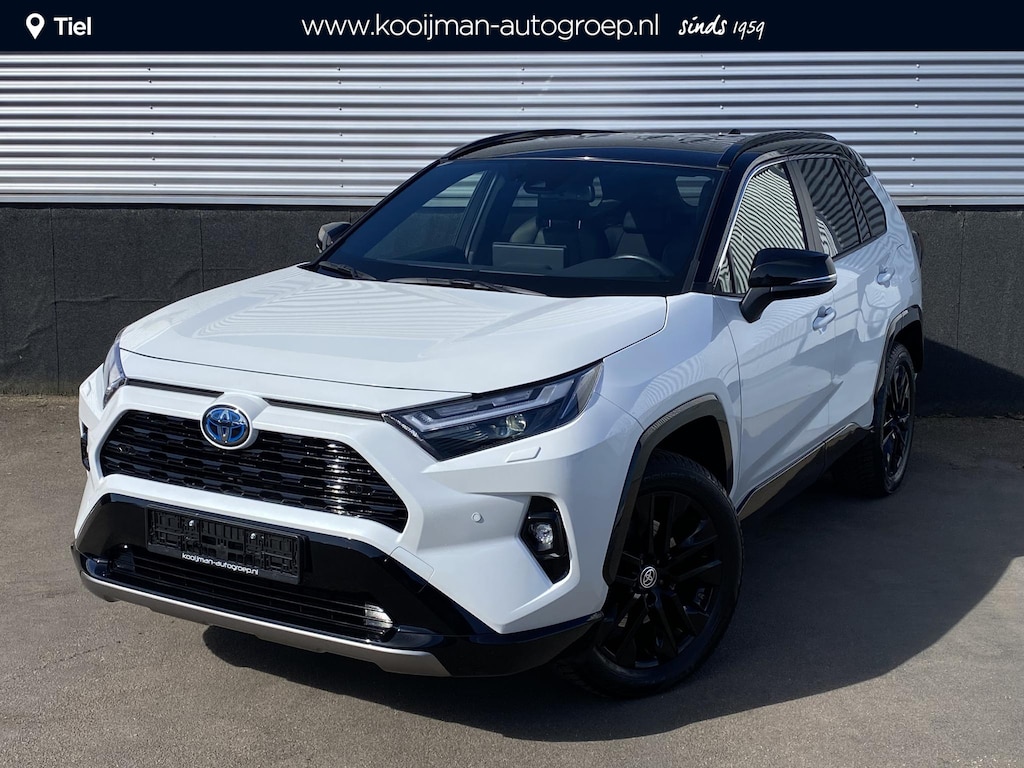 Toyota RAV4 2.5 Hybrid AWD Bi-tone edition Parelmoer, navigatie Apple CarPlay/Android Auto, stoelverwarming, draadloze telefoonlader, elektr. achterklep, automaat!