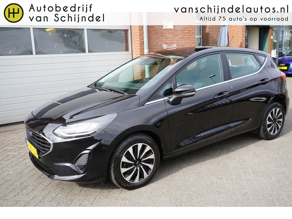 Ford Fiesta 1.0 ECOBOOST HYBRID TITANIUM NIEUW MODEL ORIGINEEL NEDERLANDS FULL LED ANDROID/APPLECARPLAY NAVI PARKEERSENSOREN ECC AIRCO CRUISECONTROL RIJSTROOKSENSOR 4X PERF ALL SEASON BANDEN ENZ...