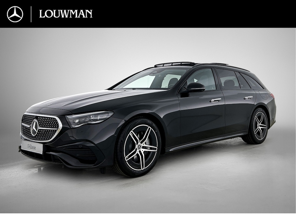 Mercedes-Benz E-klasse Estate 300 e Business Solution AMG | Winterpakket | Nightpakket | Comfortpakket Plus | Trekhaak | Panoramaschuifdak | Head-up display | Sierelement in openporig zwart essenhout met Mercedes - Benz patroon |