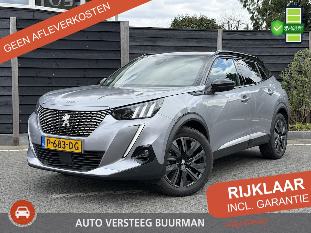 Peugeot e-2008 GT Pack 50 kWh 136PK Automaat Navigatie, Achteruitrijcamera, Keyless, Stoelverwarming, Adaptieve Cruise Control