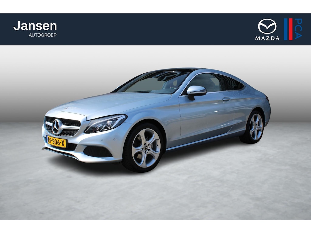 Mercedes-Benz C-klasse Coupé 180 Premium , Automaat, Rood Leder, Camera, Schuif/Kanteldak, Cruise, Navi, Clima, LMV 18 Inch, PDC, Bluetooth