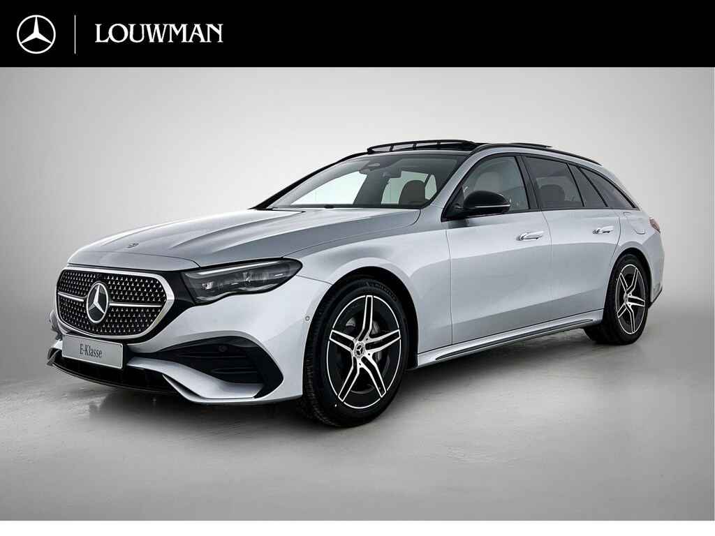 Mercedes-Benz E-klasse Estate 300 e Business Solution AMG | Winterpakket | Nightpakket | Comfortpakket Plus | Trekhaak | Head-up display | Panoramaschuifdak | Sierelement zwart essenhout |