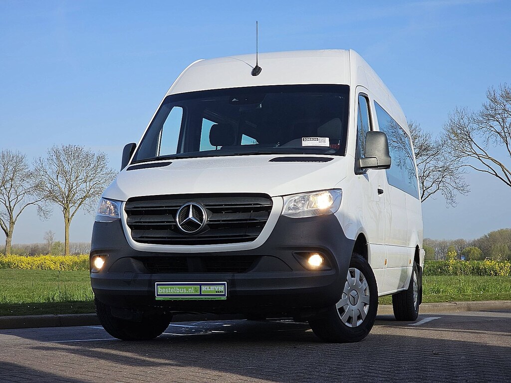 Mercedes-Benz Sprinter 314 L2H2 Kombi 9 Persoons 2x Airco Mbux Elektrische Schuifdeur Standkachel Euro6 143 PK Tourer Personenbus!
